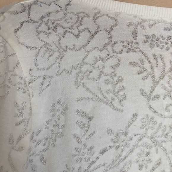 Buckle BKE long sleeve cotton white lace design crew neck top-Large - Picture 4 of 11